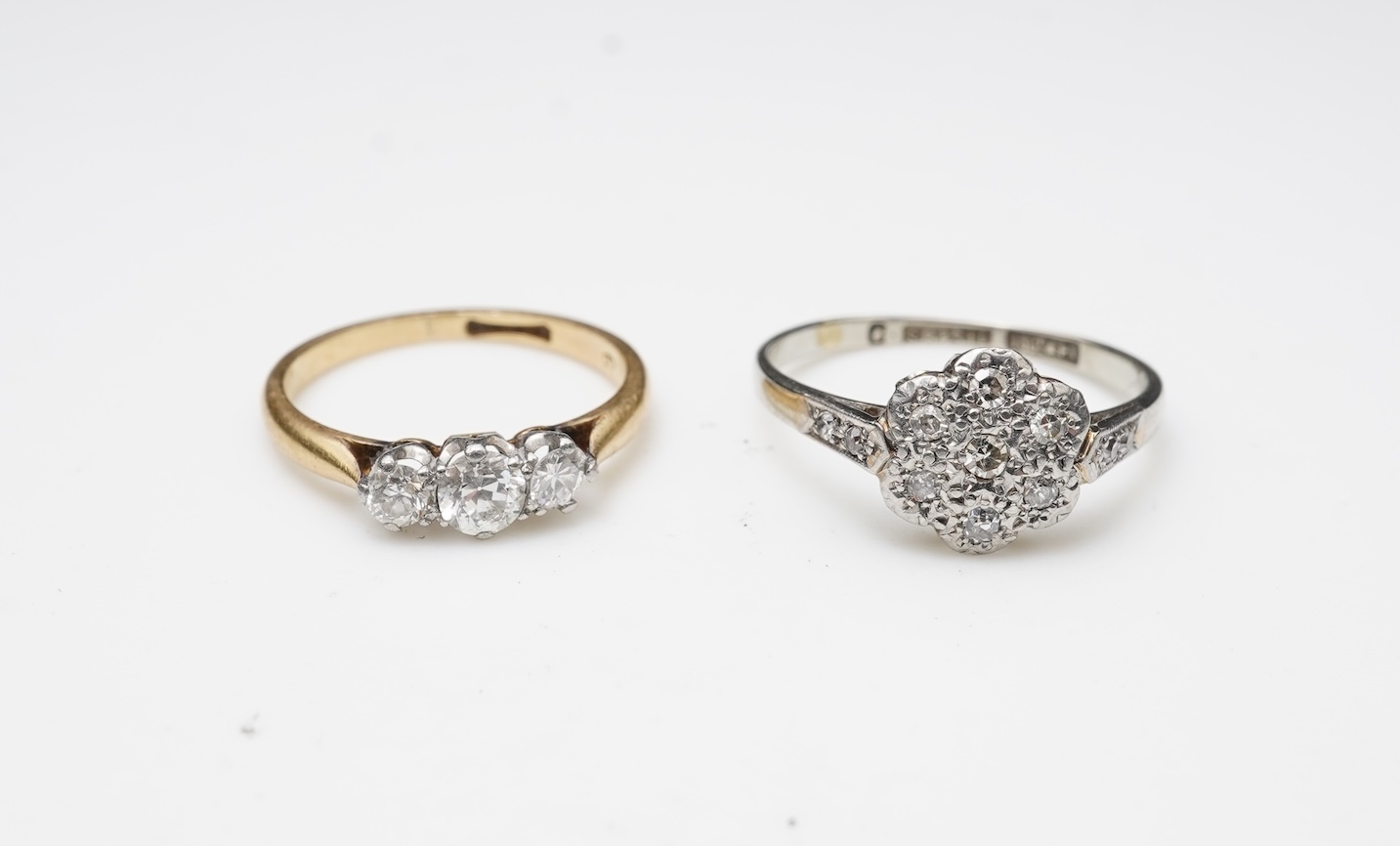 Two diamond rings